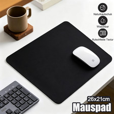 26x21cm Mauspad f&uuml;r B&uuml;ro Gaming Zuhause Retro Schwarz Gummi rutschfest waschbar