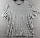 The Men's Store at Bloomingdale's Striped Linen Tee XL Dark Slate Short Sleeve