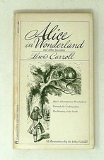 1969 Vintage Alice in Wonderland Looking Glass Original Illustrations Paperback