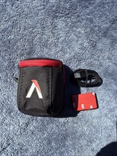 Small Camera or Accessory Case, Black With Carabiner and Slide on Belt Clip B282