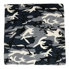 Allgala 12-Pack 100% Cotton Premium Bandanas, Camouflage Blue (HA55994)