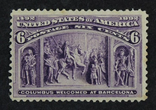 CKStamps: US Stamps Collection Scott#235 6c Columbian Mint LH OG