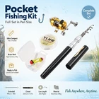 Fishing Rod Reel Combo Set Mini Telescopic Portable Pocket Pen Fishing Rod Pole