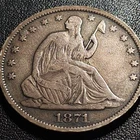 1871 S Seated Liberty Half Dollar
