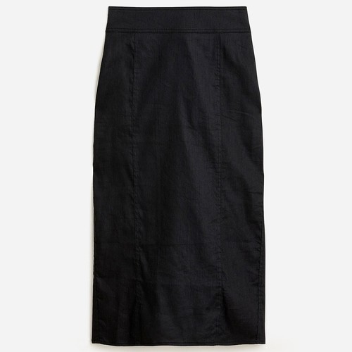 J Crew NWT $118 Midi No 3 Pencil Skirt in Unlined Stretch Linen Viscose | Sz 14