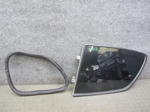 04-08 MAZDA RX8 REAR LEFT DRIVER SIDE DOOR WINDOW GLASS W/ RUBBER SEAL OEM