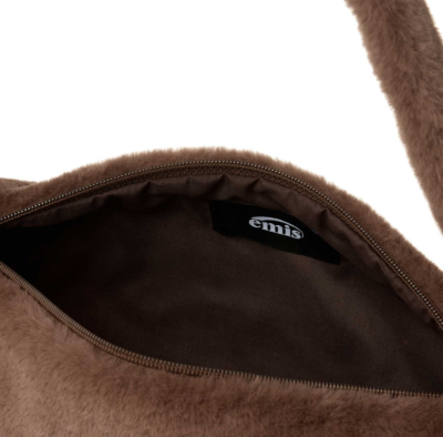 EMIS FUR CYLINDER BAG - BROWN, (100% AUTHENTIC) | eBay