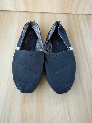 Bobs Skechers Shoes Black Canvas Womens Size 8 Memory Foam