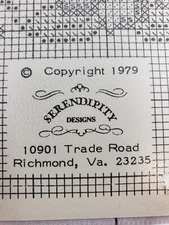 VINTAGE  1979 Serendipity Designs Cross Stitch Pattern Wedding Sampler