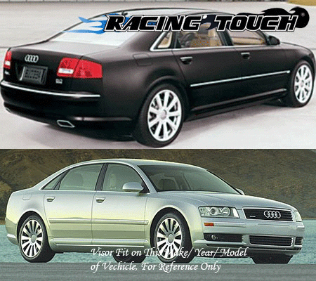 Audi A8 04 05 06 07 08 2004-2008 Sedan 4D Window Visor Rain Guard Sun Guards - Picture 7 of 7