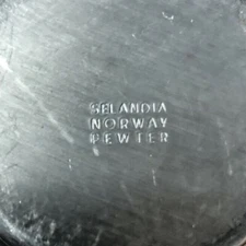 Selandia Norway Vintage Pewter Vase Scandinavian Design 6" Tall Metal MCM