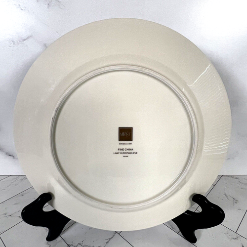 Mikasa Noël Veille Poinsettia Rouge 12 " Chop Plaque Rond Plateau Discontinué - Photo 8 sur 8