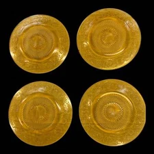 Indiana Glass Co Daisy Dinner Plates Set of 4