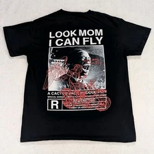 Travis Scott Cactus Jack Look Mom I Can Fly T-Shirt Men's Medium Black Graphic