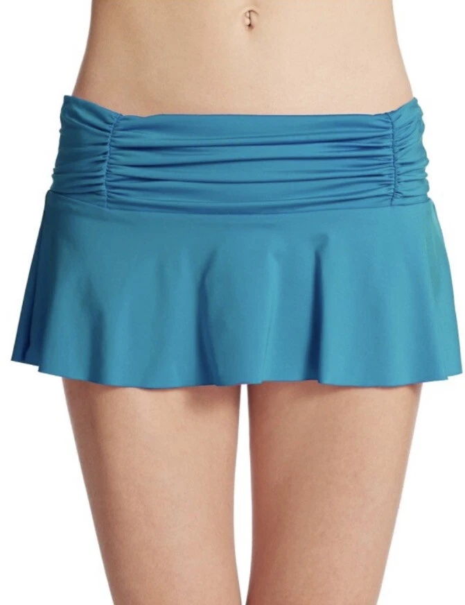 Kenneth Cole Flare Blue Women s Swim Skirted Bottom Skirtini LARGE
