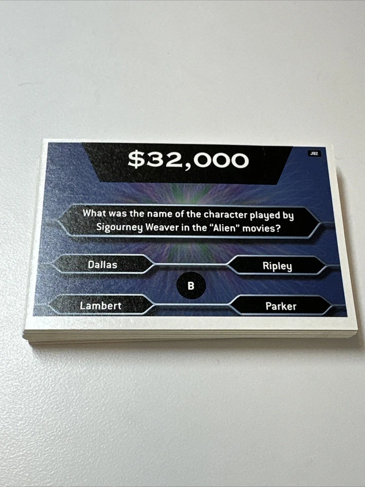 Who Wants To Be A Millionaire Board Game $32,000 Question Cards Only Vintage - Image 4 of 4