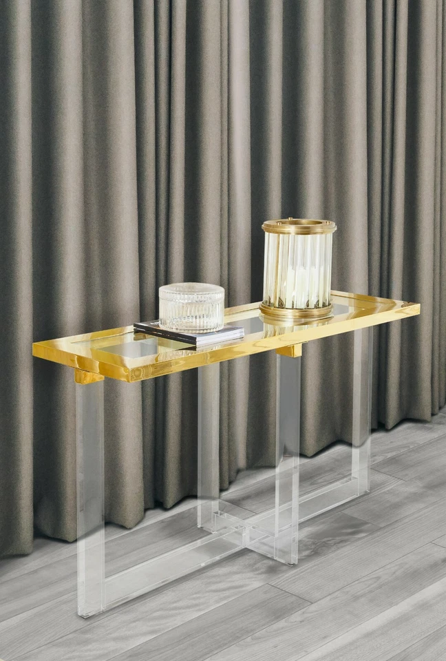 Classic Lucite Console Table - Image 2 of 4