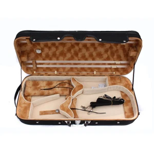 Double Violin Case 4/4 Full size Viola Case Hold 2 Violin 4 Bows with Sheet Bag