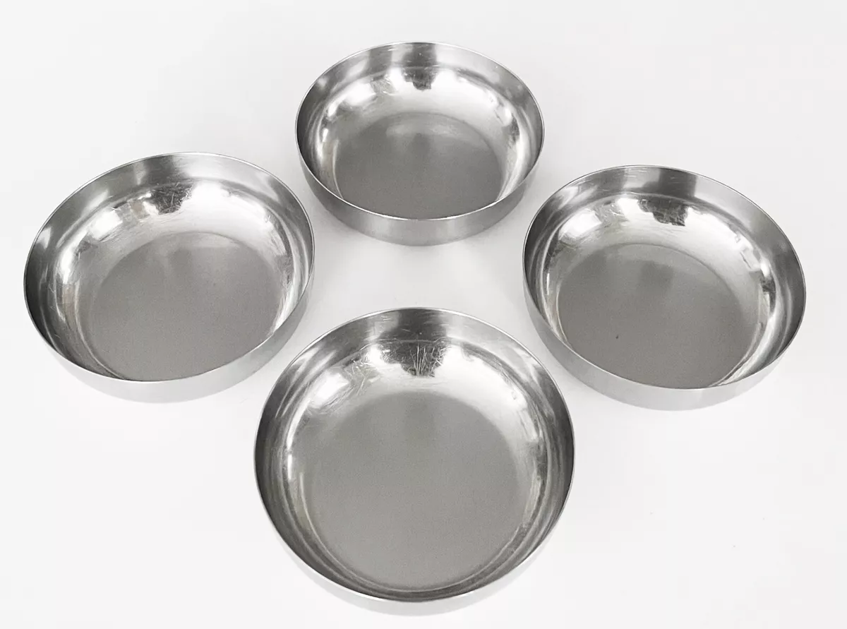Vintage Stainless Steel Set of 4 Dessert Bowls 4 3 8 Diameter