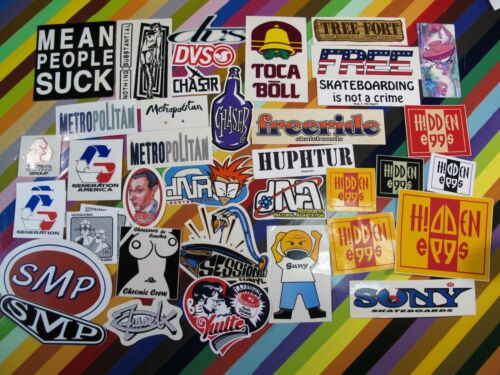 vtg 1990s early 2000s skateboards sticker - Asstd clothing, Fuel Gouge + - Afbeelding 1 van 69