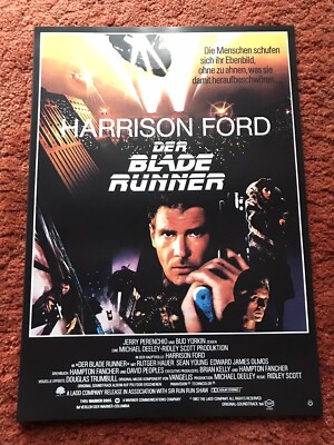 Der Blade Runner Filmplakat Poster Din A3, ca 30x42cm, Harrison Ford, Reprint