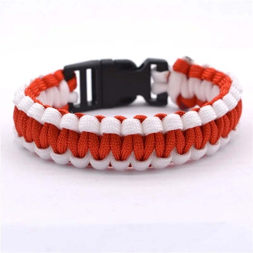 Unisex Thin Braided Cobra Weave Plastic Buckle Survival Bracelet - Picture 6 of 13