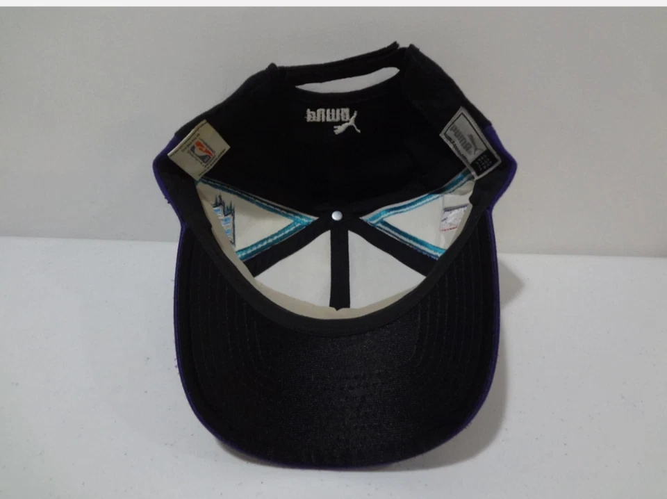 Vintage Utah Jazz Spellout Strapback Cap Hat 90s Puma NEW Mailman NBA - Image 3 of 4