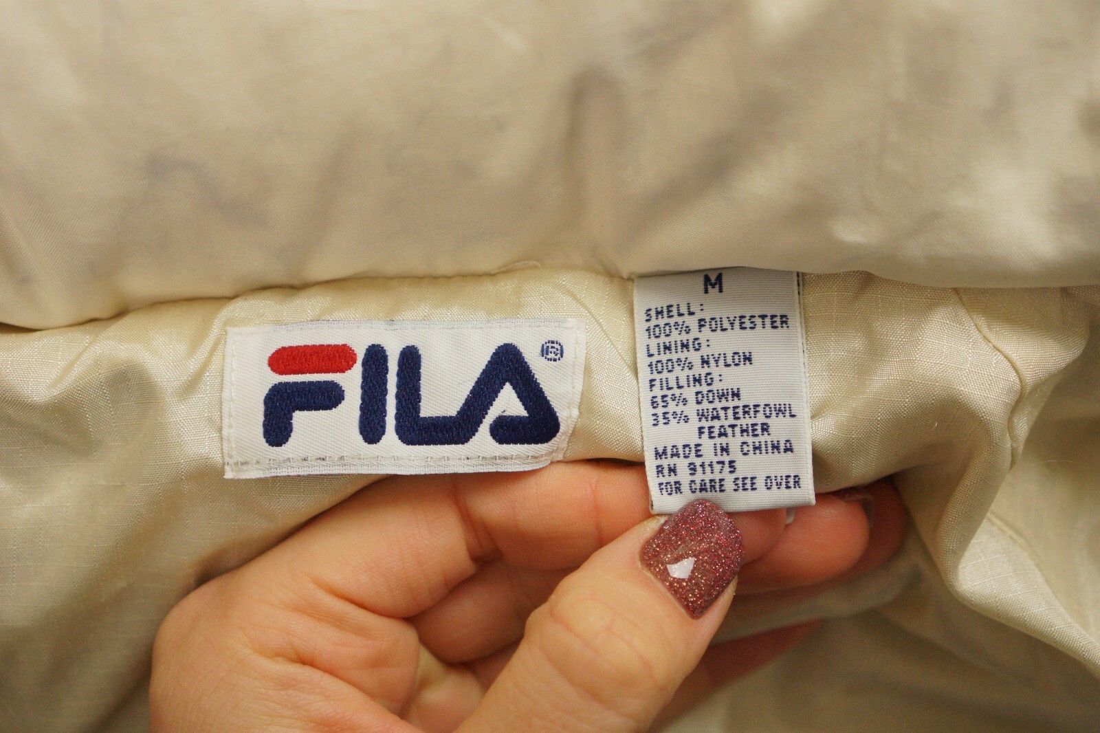 Giacca Invernale Da Uomo FILA Down E Impermeabile Bomber Puffer M UK US40 VAP333