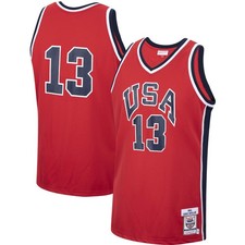 Men's Mitchell & Ness Chris Mullin Red USA Basketball 1984 Authentic Jersey