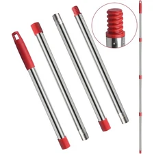 Elegant 4-Section Stainless Steel Mop Handle for OCedar Spin Mop - 2.5 to 5 Ft