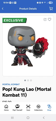 FUNKO POP! GAMES MORTAL KOMBAT #1075 KUNG LAO FUNKO EXCLUSIVE