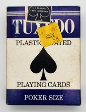 Tuxedo Playing Cards U.S. Playing Card Co Sealed Plastic Coated Poker Size Blue