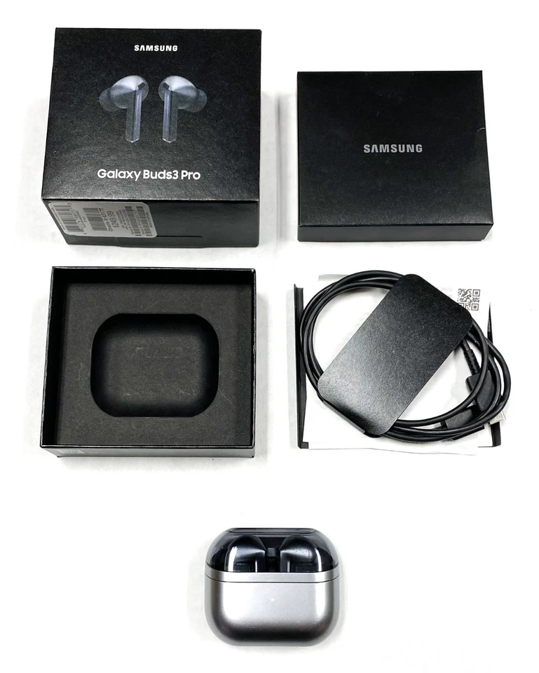 Samsung Galaxy Buds3 Pro SM-R630 AI True Wireless Bluetooth Earbuds - Silver - Image 2 of 4