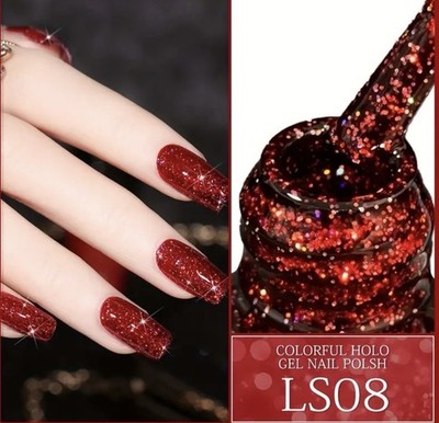 Red Sparkle Gel Polish