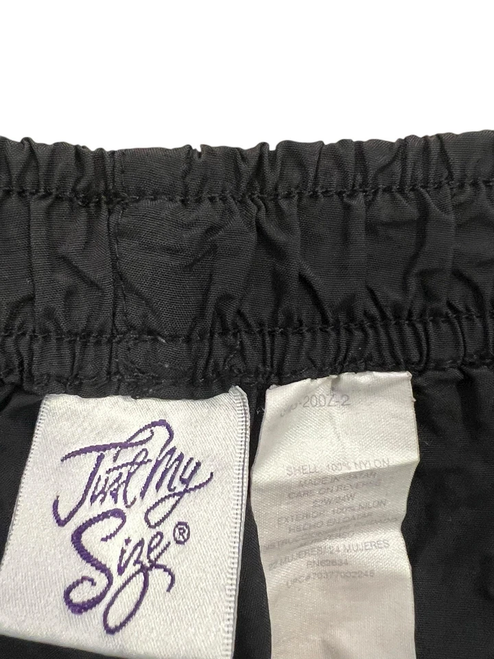 Pantalones cortos de baño Just My Size para mujer negros de nailon Plus 22W/24W Foto 3 de 3