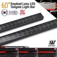 60" Arrow Red LED Tailgate Light Bar Turn Signal Flash Brake Stop Smoked Lens
