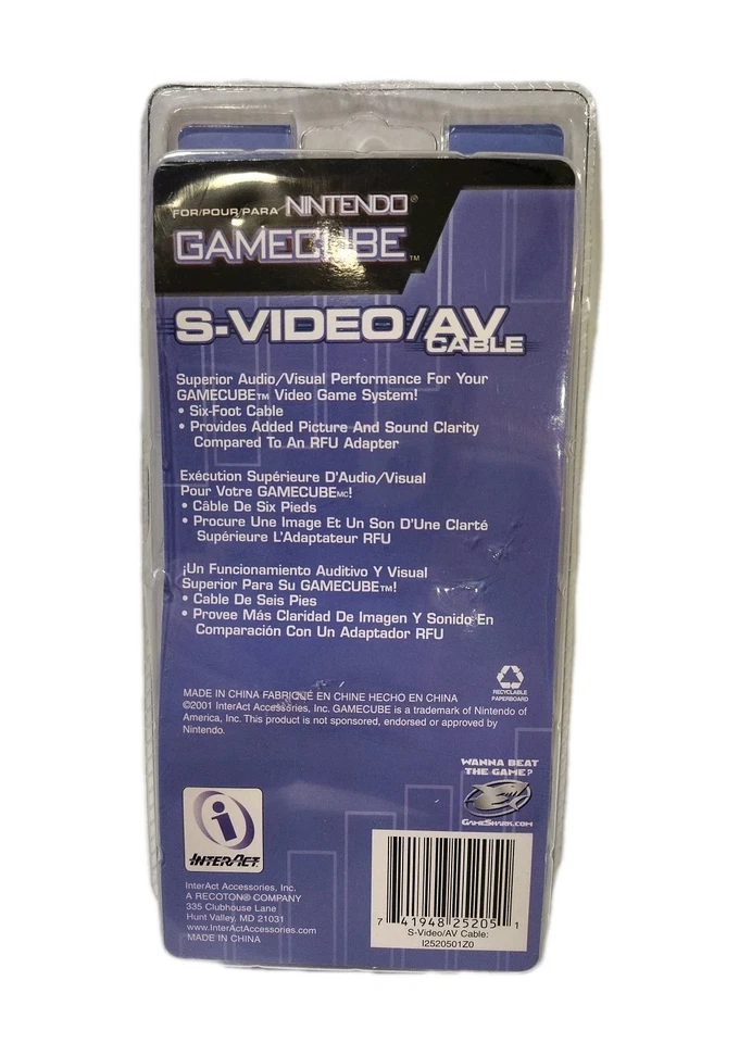 InterAct Nintendo GameCube Super SNES 64 N64 Official S-Video Cable - Image 2 of 2