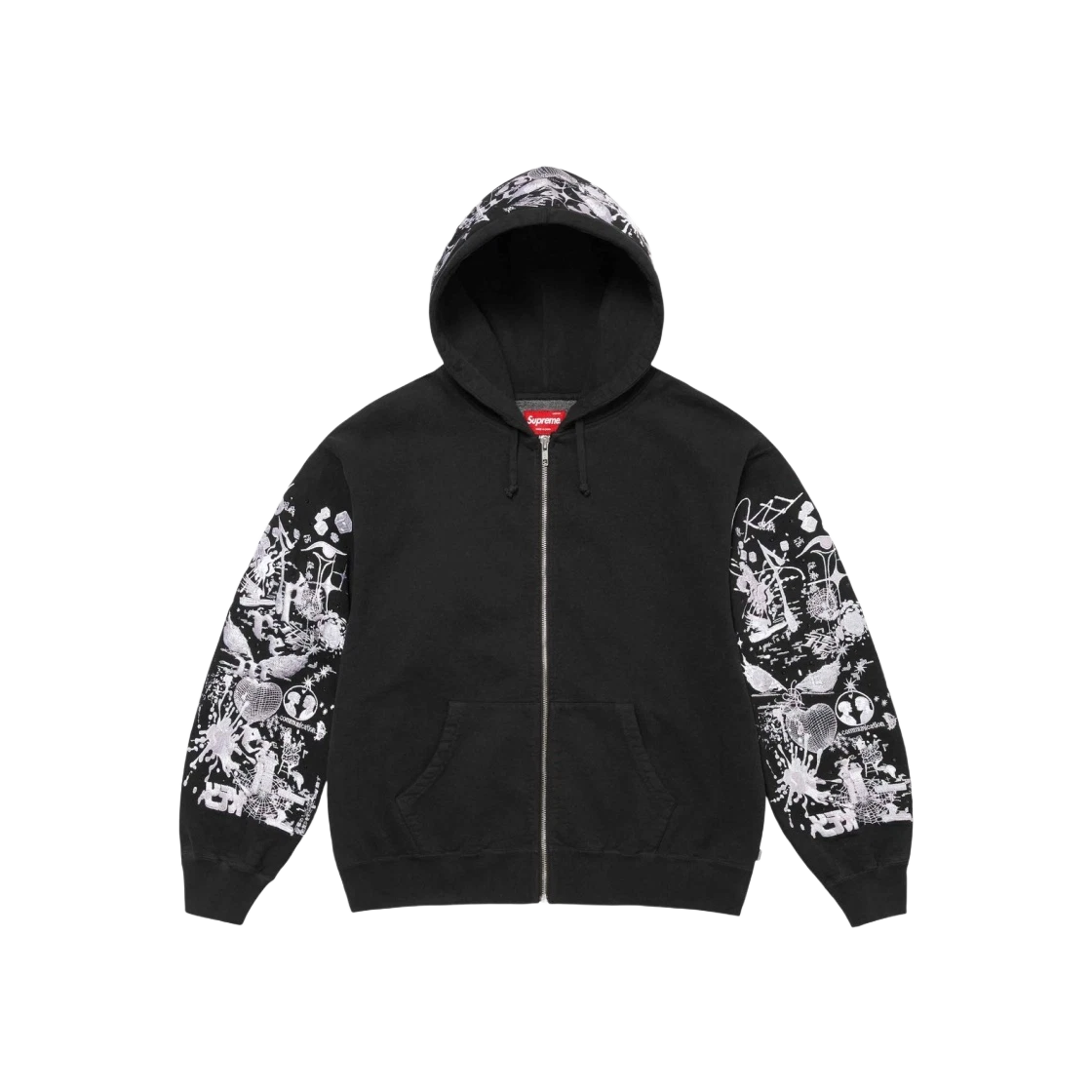 Sweat à capuche zippé Supreme Aoi noir   24SS