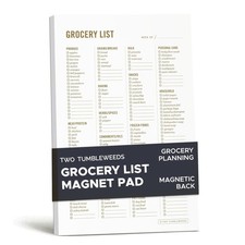 Grocery List Magnet Pad for Fridge - 6 x 9" - Shopping 6x9", Gold