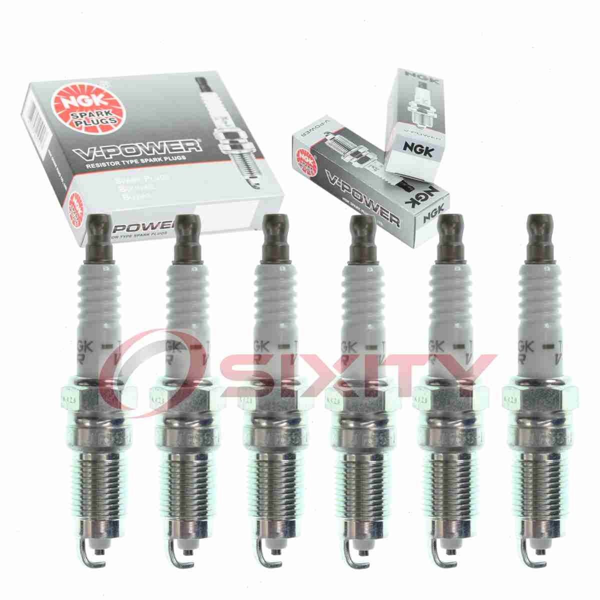 6 pc NGK V-Power Spark Plugs for 2003 Ford E-150 Club Wagon 4.2L V6 Ignition wp