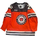 NCAA Princeton Tigers Game Worn Hockey Jersey Size 54 Orange Used ECAC #22