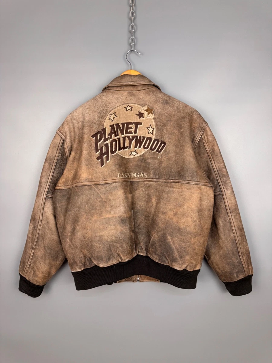 PLANET Hollywood レザージャケット スタジャン ヴィンテージ PLANET HOLLYWOOD Leather Jacket Sz L (New/Vintage) | eBay