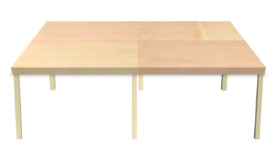 Prak-TISCH Modellbahntisch / Unterbau 2x1 m - 4x Module 6x Beine 5 mm Sperrholz