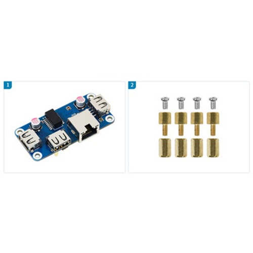 USB2.0 Top Pin Expansion Board+Case USB HUB Shell Kit für Raspberry Pi Zero 2W - Bild 11 von 13