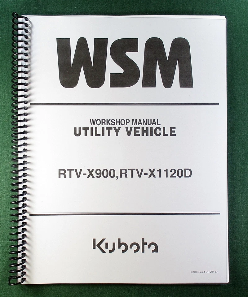 Kubota RTV-X900 Workshop Manual: Full Color 480 Pages & Protective Covers!