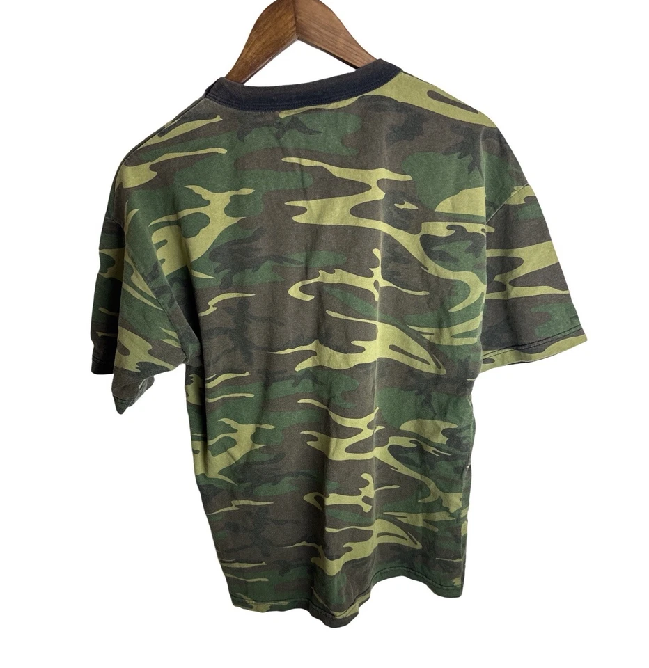 Винтажная мужская камуфляжная гоночная рубашка Shift размер средний - Изображение 3 из 4