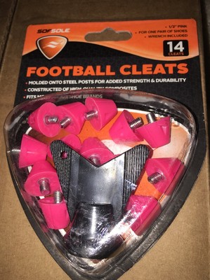 Neu Sofsole Ersatz Fußball Stollenschuhe 1.3cm Pink 14 1 Paar Schuhe Nwt