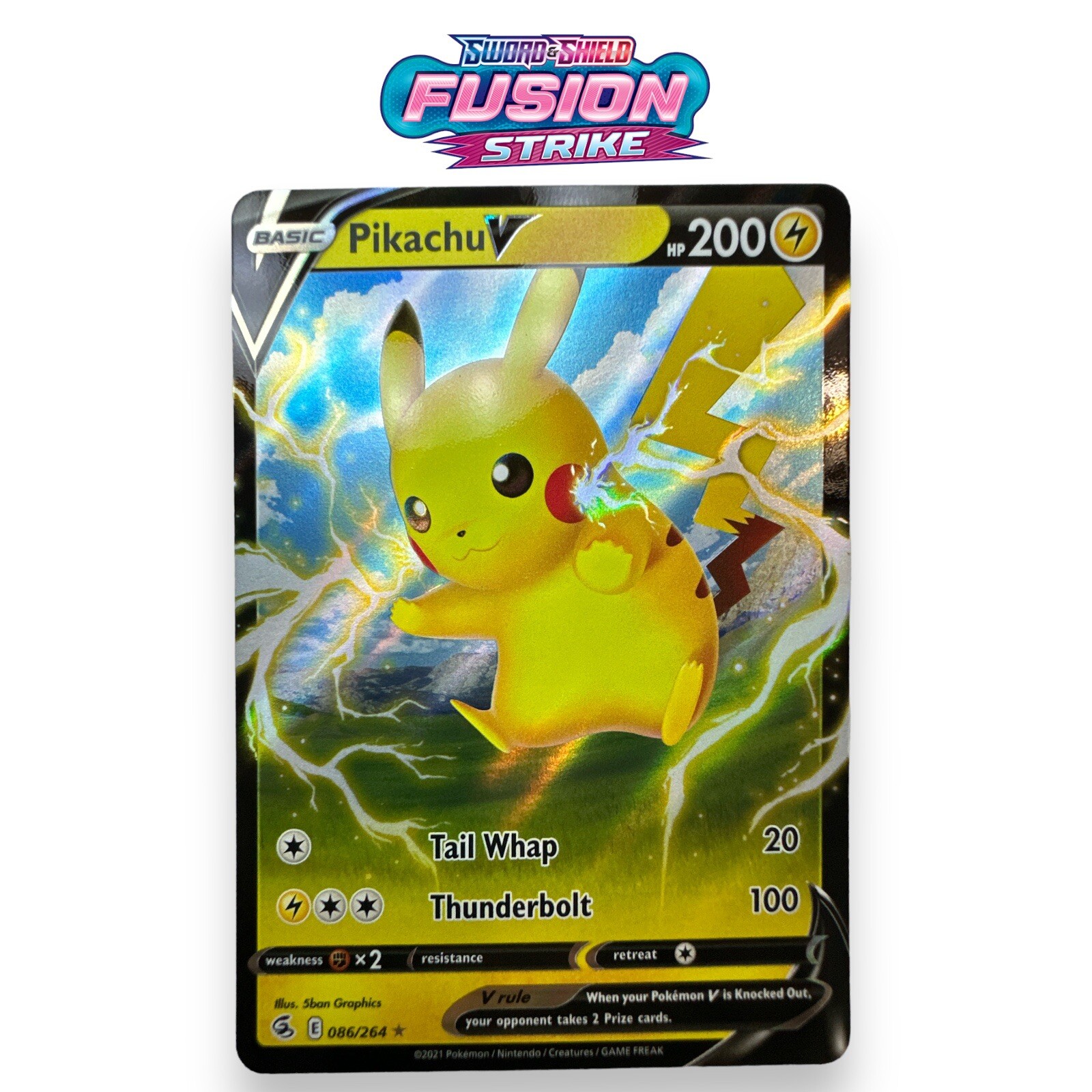 Pikachu V 086/264 Ultra Rare Fusion Strike Pokemon TCG