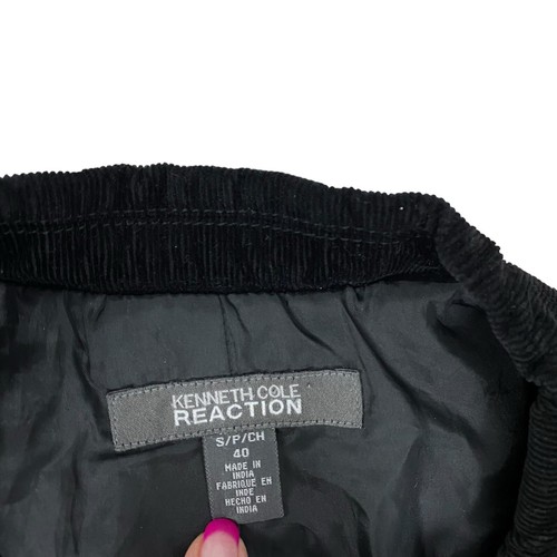 Blazer Kenneth Cole Reaction Para Hombre Pequeño Negro Pana Preppy Academia Festival - Imagen 12 de 14