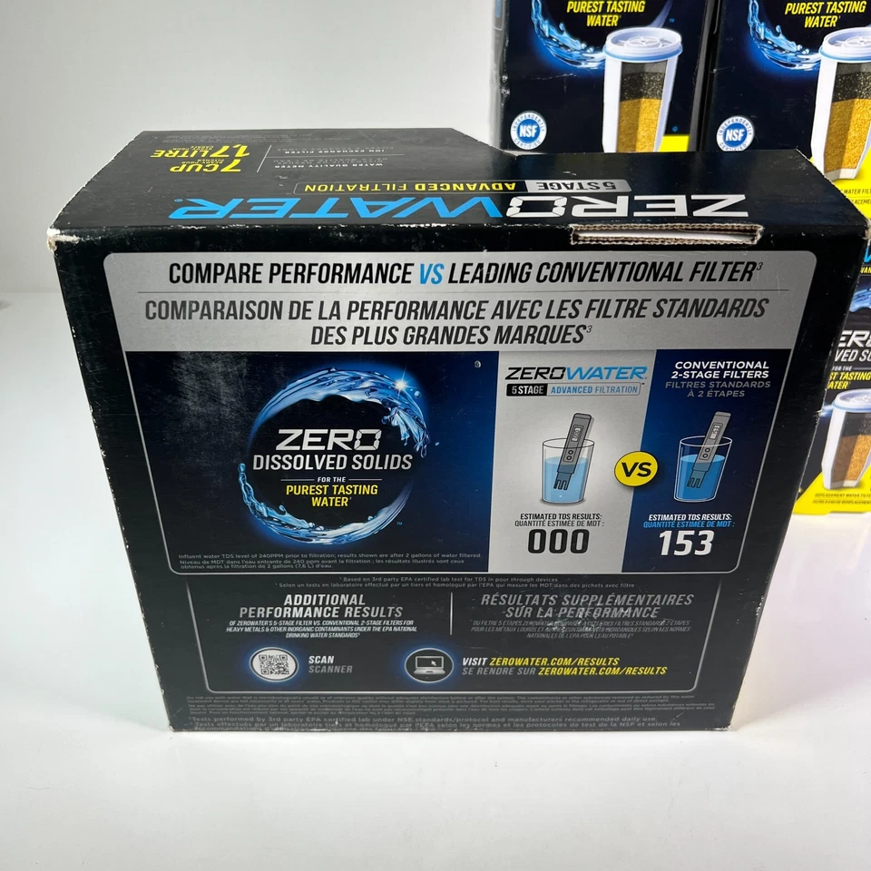 ZeroWater 5 Stage (7 Cup Pour Pitcher) Advanced Filtration Water Filter Lot NEW! - Image 3 of 4